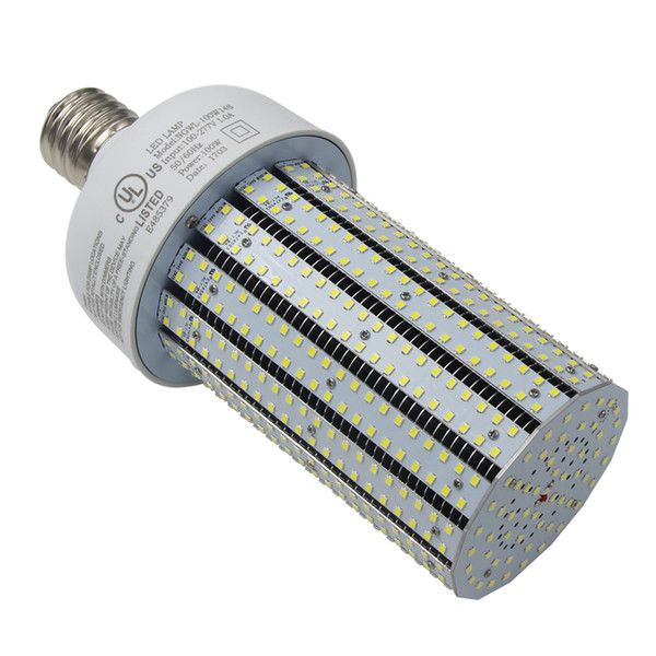 100W LED Street Corn Bulb (400 Watt MH Replacement) 100-277VAC Large Mogul Screw Base (E39) 6000K Daylight 13442Lm 360 Degree Street Lights