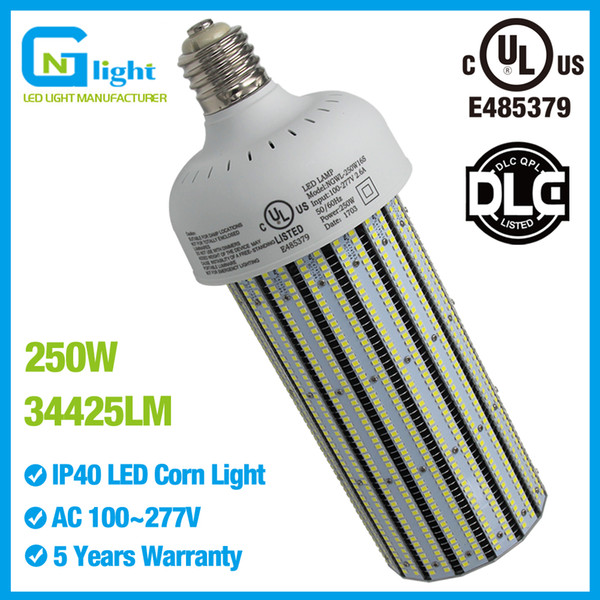 Super Bright 250W LED Corn Cob Bulbs Warehouse Gym Farm High Bay Canopy Fixture Light UL cUL DLC Highbay Retrofit Kits Bulb