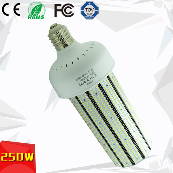 250Watt Indoor LED High Bay Warehouse Light 110V 120V 208V 277V (1000W Metal Halide Retrofit) UL DLC Listed E39 Mogul Corn Cob Bulb