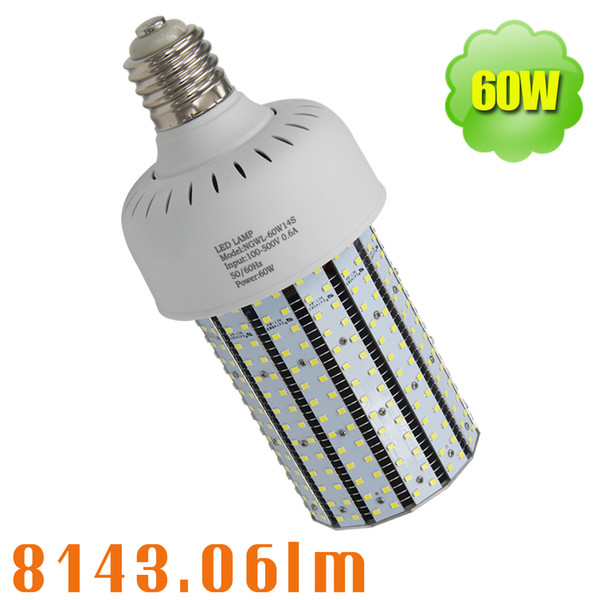 347V 480V AC100~500V E39 E40 60watt LED Corn bulb retrofit 250w parking lot shoebox pole light