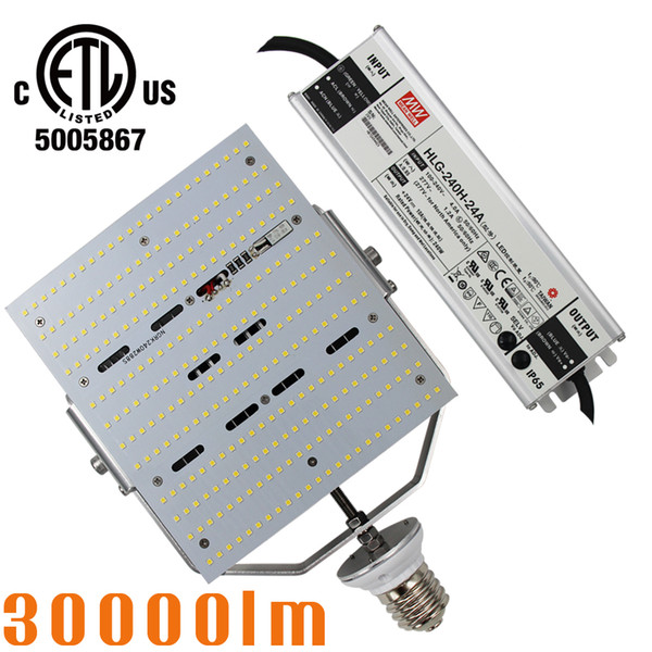 240 watt led parking lot retrofit kits replace 1000w metal halide hps tennis court pole lighting 30000lm mogul street lamp bulb 100-277vac