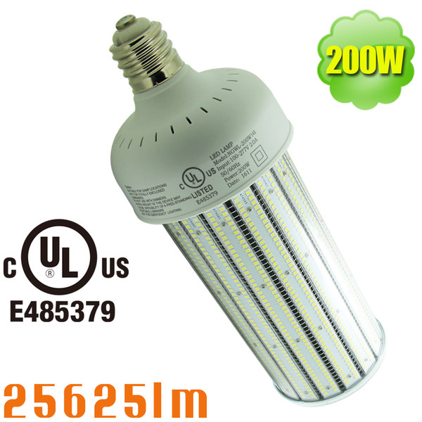 1000W Metal Halide Retrofit E39 High Bay Warehouse Light 200W LED Corn Cob 25625 Lumens Cool White 6000K PC Cover Replacement Bulb