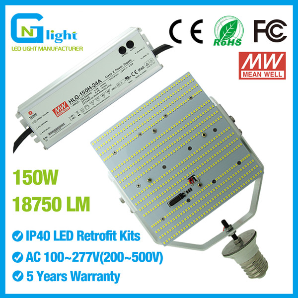 ETL DLC gas station led canopy light LED retrofit kit 150w street light led retrofit for 400 watt metal halide fixture