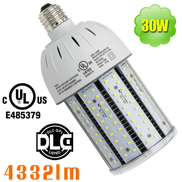 150W Metal Halide Lamp replacement 30W E27 E26 E39 E40 post top street light LED corn cob bulb lamp lighting pc cover 6000K