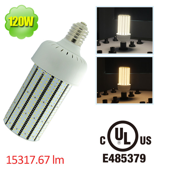 UL cUL 120W LED Corn Bulb 100-277Vac E27 E26 E39 E40 400W Metal halide Street Light Replacement 135lm/w Retrofit Light Bulb