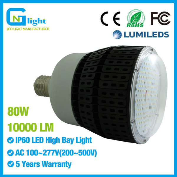 80W High Bay Parking Garage LED Mogul Base Bulb 320w Metal Halide Replacement 5700K E39 Warehouse Gym Retrofit Lamp