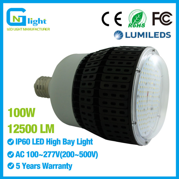 85-265V 100W Warehouse/High Bay LED Retrofit Light Bulb Plug and Play Mogul Base Lamp to Replace 400W MH HID Shop Lights