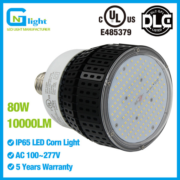 UL & DLC 80W Industrial commercial lighting ballast bypassed AC-direct led high bay retrofit lamp 5700k daylight corn bulb