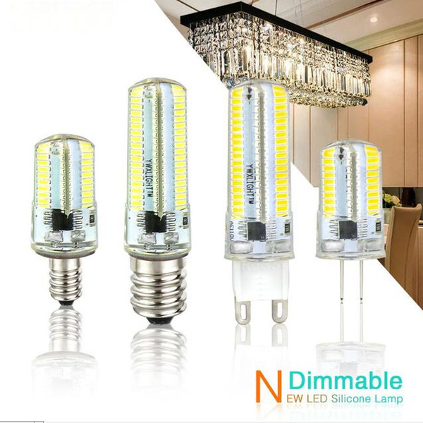 Led Light G9 G4 Led Bulb E11 E12 14 E17 G8 Dimmable Lamps 110V 220V Spotlight Bulbs 3014 SMD 64 152 Leds light Sillcone Body for chandeliers