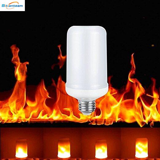 E27 2835SMD 8W 3 modes LED Flame Effect Fire Light Bulbs Flickering Emulation Decorative Flame Lamps For Christmas Halloween Decoration