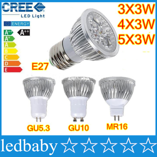 High power CREE Led bulbs 9W 12W 15W Dimmable GU10 MR16 E27 E14 GU5.3 B22 Led spot Light Spotlight lamp lighting