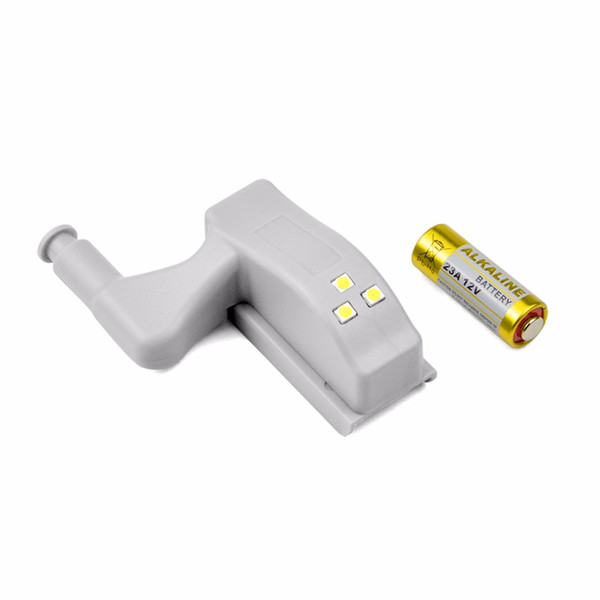 10PCS LED Hinge Cabinet Wardrobe Door lamp Cupboard Wardrobe Closet Auto Switch ON / OFF Night light Bulb with 23A 12V baery