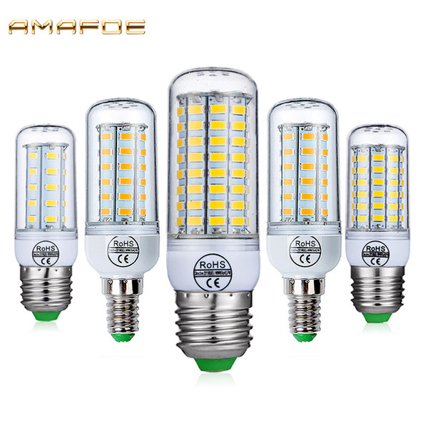 E27 LED Lamp E14 LED Bulb SMD5730 Corn Bulb 24 36 48 56 69 72LEDs Chandelier Candle LED Light For Home Decoration Ampoule