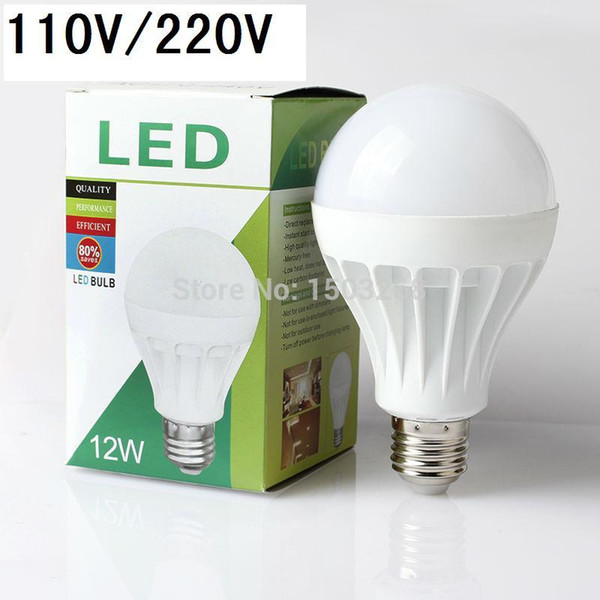 New LED Bulb Lights 5W 7W 9W 12W 15W 110V 220V E27/B22 Led Lamp White/Warm smd5730 Free shipping