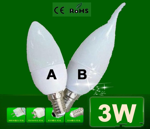 Wholesale Free Shipping Enegery saving Cree E14 LED Candle light high power 3W Led light LED Spotlight LED Bulb lamp Indoor light