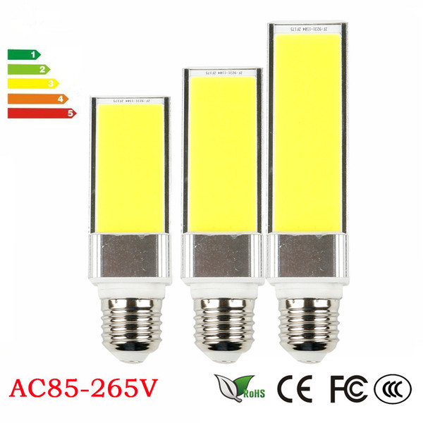 G24 E2710W/15W/20W COB LED Corn Light Cold White Warm White Horizontal Plug LED Lamp Bulb 85-265V Free Shipping CE RoHS