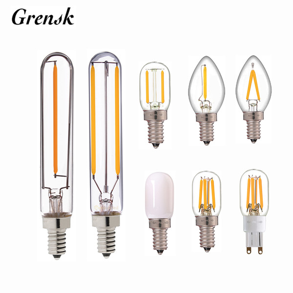 LED Filament Bulb Tubular Lamp Refrigerator C7 T20 LED Night Bulb 1W 2W G9 E12 E14 Base 2200K 27000K 110V 220V Dimmable