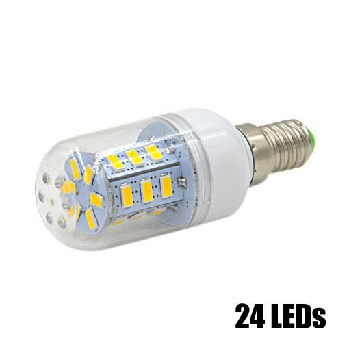 SMD5730 E27 B22 E12 E14 24LEDS LED bulbs 7W 110V 220V 360 angle LED Bulb Led Corn light