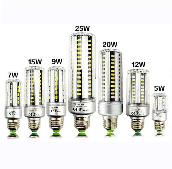 E27 LED Bulb No Flicker LED Lamp 110V 220V Ampoule 5W 7W 9W 12W 15W 18W 20W LED Corn Bulb SMD 5736 Lampada for Home Lighting Wholesale