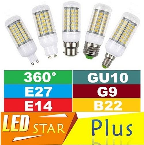 7W 12W 15W 18W SMD 5730 Led Bulbs Corn Lights G9 E27 E14 B22 GU10 Led Lights 360 Degree Led Lamp Warm/Cold White AC 110-240V Free Shipping