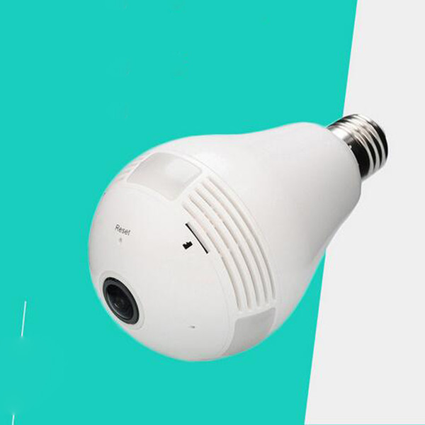 360° fisheye Hidden Camera LED Bulbs E27 Connecting WIFI 1280P Night vision and Speaker free shipping