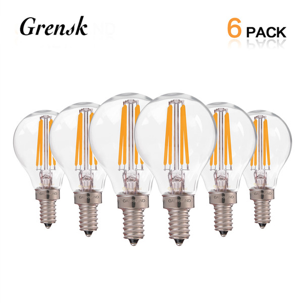 Retro LED Filament Light Bulb 4W E12 E14 Base Edison G45 Clear Style 110V 220V Decorative Lamp Dimmable