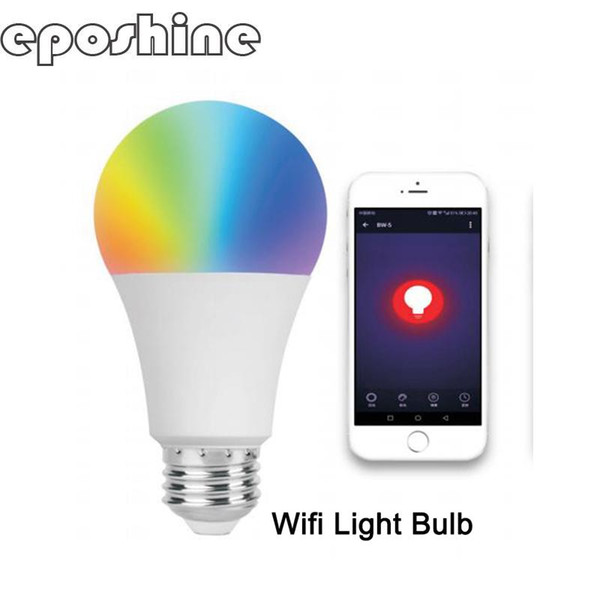 Smart LED Light Bulb Smartphone App Controlled Dimmable Multicolored 9W E27/E26 WiFi Light Bulb Works with Alexa voice control