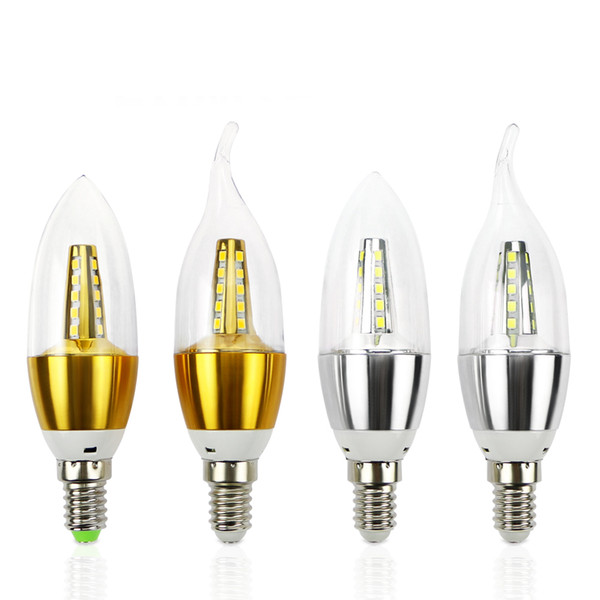 100pcs E14 Led Candle Energy Saving Lamp Light Bulb Home Lighting Decoration Led Lamp E14 5W 110V 220V Smd2835