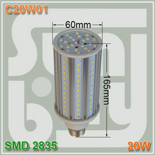 Free shipping led corn light 20W E27 360 degree SMD2835 aluminum high quality 2 years warranty