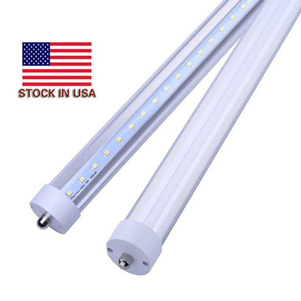 8 Foot LED Bulb Light T8 8ft LED Single Pin FA8 45W SMD2835 100LM W LED Fluorescent Tube Lamp Stock In US