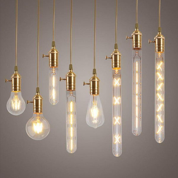 2W 4W 6W 7W 8W E27 LED Filament Bulb Clear Glass Edison Light Bulbs For indoor Vintage Lamp Lighting