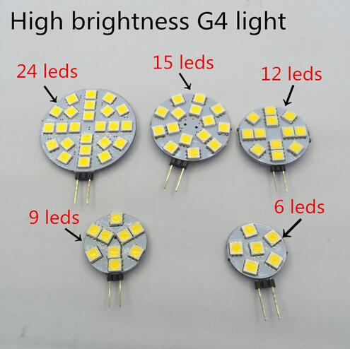 LED Bulb Lamp DC 12V 5050 SMD Dimmable LED Light Bulb 120 Degree G4 LED Mini Bulb Lamp for Home Car Marine Boat