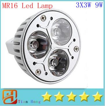 MR16 3X3W 9W Dimmable Spotlight Led Lamp AC/DC 12V Energy Saving Lighting Downlight free shipping