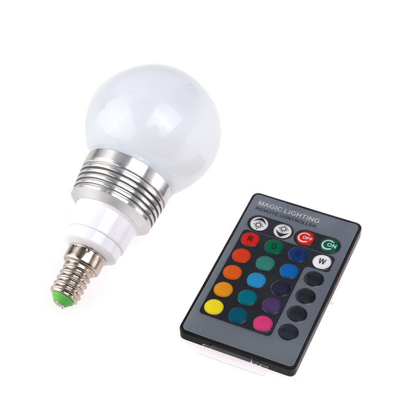 E14 AC 230V 3W 16 Colors Changing RGB LED Bulb Light + IR Remote Control