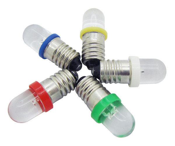 Screw LED Light Lamp Bulbs E10 12V White / Blue / Red / Yellow / Green Led Globe Light DIY