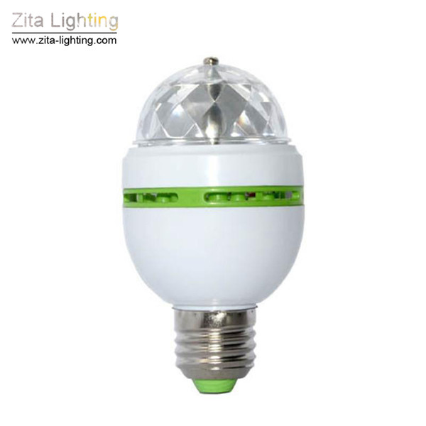 Zita Lighting E27 3W Full Color Magic Ball RGB Led Lamps E27 Lampada Led Bulb AC85-265V Auto Rotating Stage Lights DJ Party Show