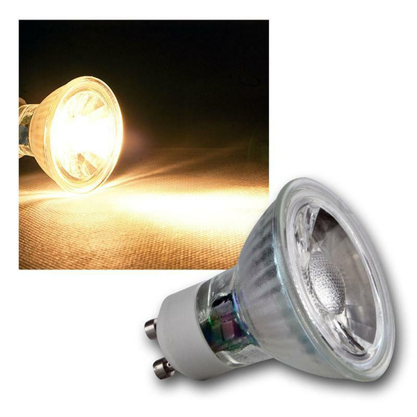 COB 5W GU10 Glass led spot light warm white 300-400lm, nature white cool white Bright Spot Lampe 110V-240V