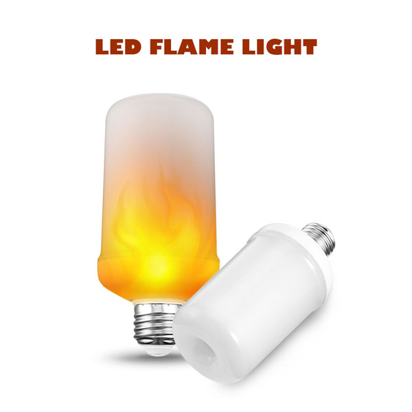 Free DHL dynamic Flame Effect LED Corn light Bulb Lamp 2models 85V-265V E27 Simulation Fire Burning Flicker Replace Gas Lantern Decoratio