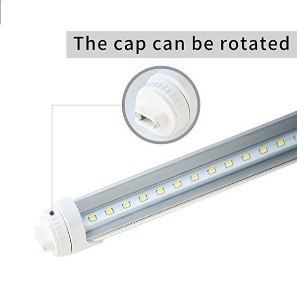 T8 8foot 8ft R17D Rotable 180de LED Tube Lights 45W LED Tubes Light Repalcement Fluorescent Tube Lamp 2400MM SMD2835 LED Lighting Bulb light