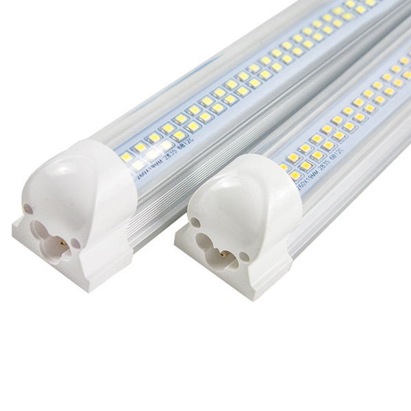 25pcs/cs T8 Integrated 4ft LED Tube Lights Double Row 120cm 1200mm 4ft Led Tube Light 144Leds AC85-265V 22W Include Free Parts free shipping