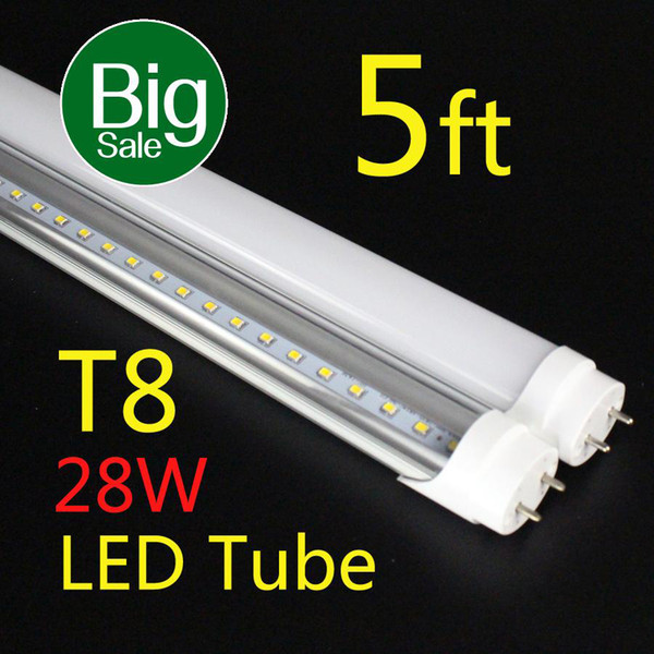 Wholesale Hot!!Energy saving lights best price 5FT T8 Tube Light High Super Bright 28W Fluorescent Bulbs Led Tubes Lights lighting AC85-265V