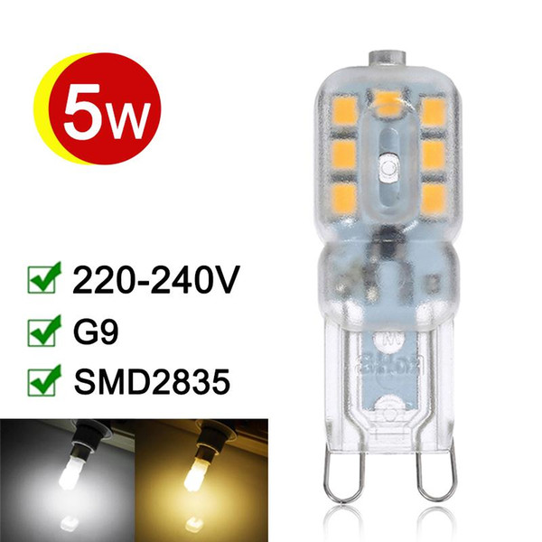 Hot Design G9 LED Bulb 5W G9 LED Lamp AC 220V 240V LED Light SMD 2835 360 Degree Lighting High Transmittance For Crystal chandelier Decorate