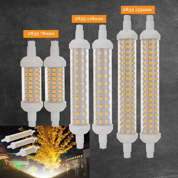 Ceramic body R7S LED Lamp 6W 9W 12W SMD 2835 78mm 118mm 135mm R7S LED Light Bulb AC220V Energy Saving Replace Halogen Light