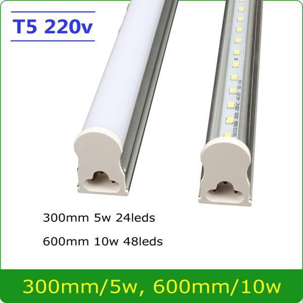 0.3m!T5 Integrated led Tube Light 10W 5W Fluorescent Tube Lamp Cold/Warm White Led Bulb Light 300mm/600mm Fluorescent LED lamp free shipping