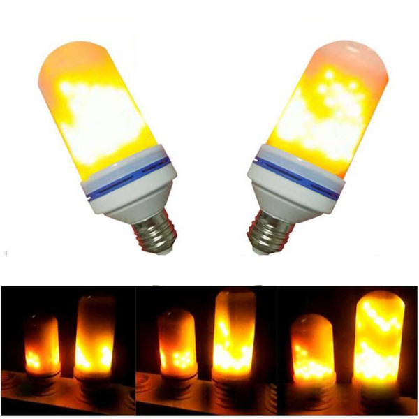 Led Flame Lamps E27 E26 LED Flame Effect Light Bulb 110V 220V Flickering Emulation Fire Lights 6W Decorative Lamp