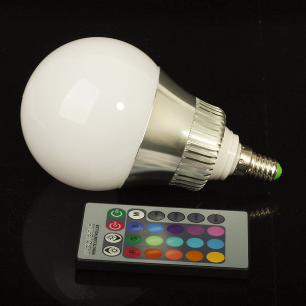 E27 E14 RGB 5W 10W AC85-265V LED Bulb Lamp with Remote Control Multiple Colour RGB LED Lighting