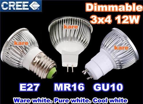 Free shipping High power CREE Led Lamp 9W 12W 15W Dimmable GU10 MR16 E27 E14 GU5.3 B22 Led spot Light Spotlight led bulb downlight lighting