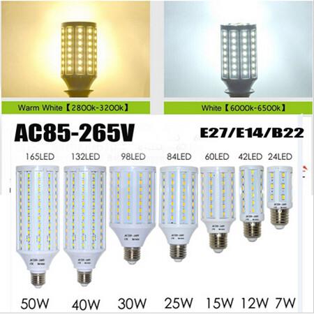 2X LED Corn Bulb Lamp 5630 SMD Cool White warm White Indoor lighting 360 Angle Maize LED Light 10w/15w/25w/30w/40w/50w Bulbs E27 B22 E14