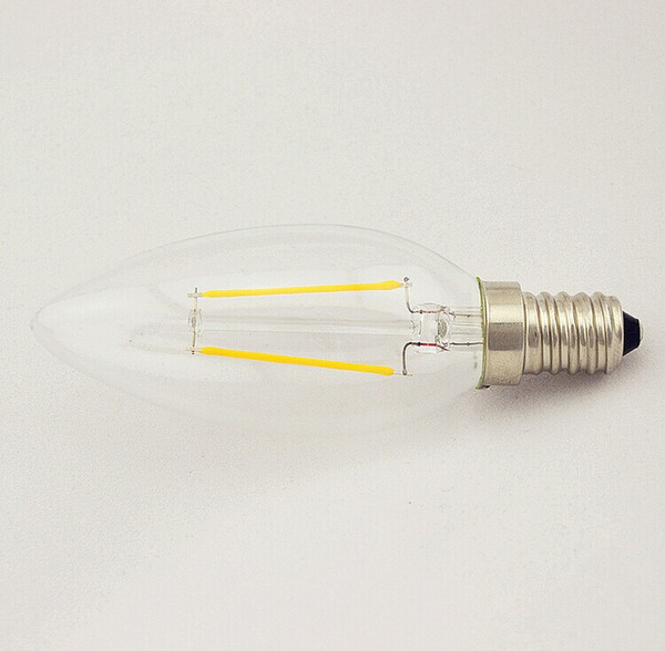 New Design 3W 5W E14 220V 110V AC Dimmable C35 LED Filament Candle Bulbs CRI 80 360 Degree 10 Pcs Per Lot Free Shipping