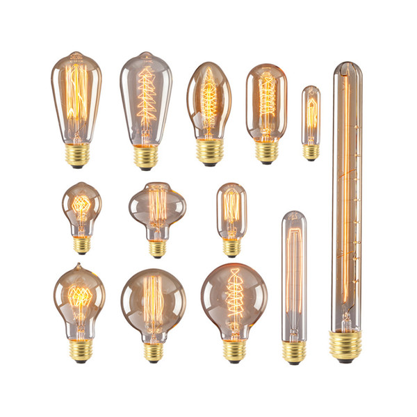 LED Vintage Edison Bulb E27 40W Retro Filament Tungsten Lamp Incandescent Light Christmas Decor Lighting Pendant Lamp